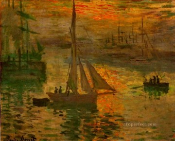 Claude Monet Amanecer también conocido como Paisaje Marino Pinturas al óleo
